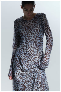 GALLOWAY Leopard Long Dress