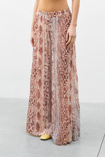 Load image into Gallery viewer, SORRENTO Terracota Snake Print Maxi Pants
