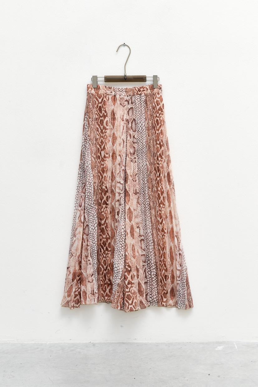 SORRENTO Terracota Snake Print Maxi Pants