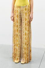 Load image into Gallery viewer, SORRENTO Yellow Snake Print Maxi Pants
