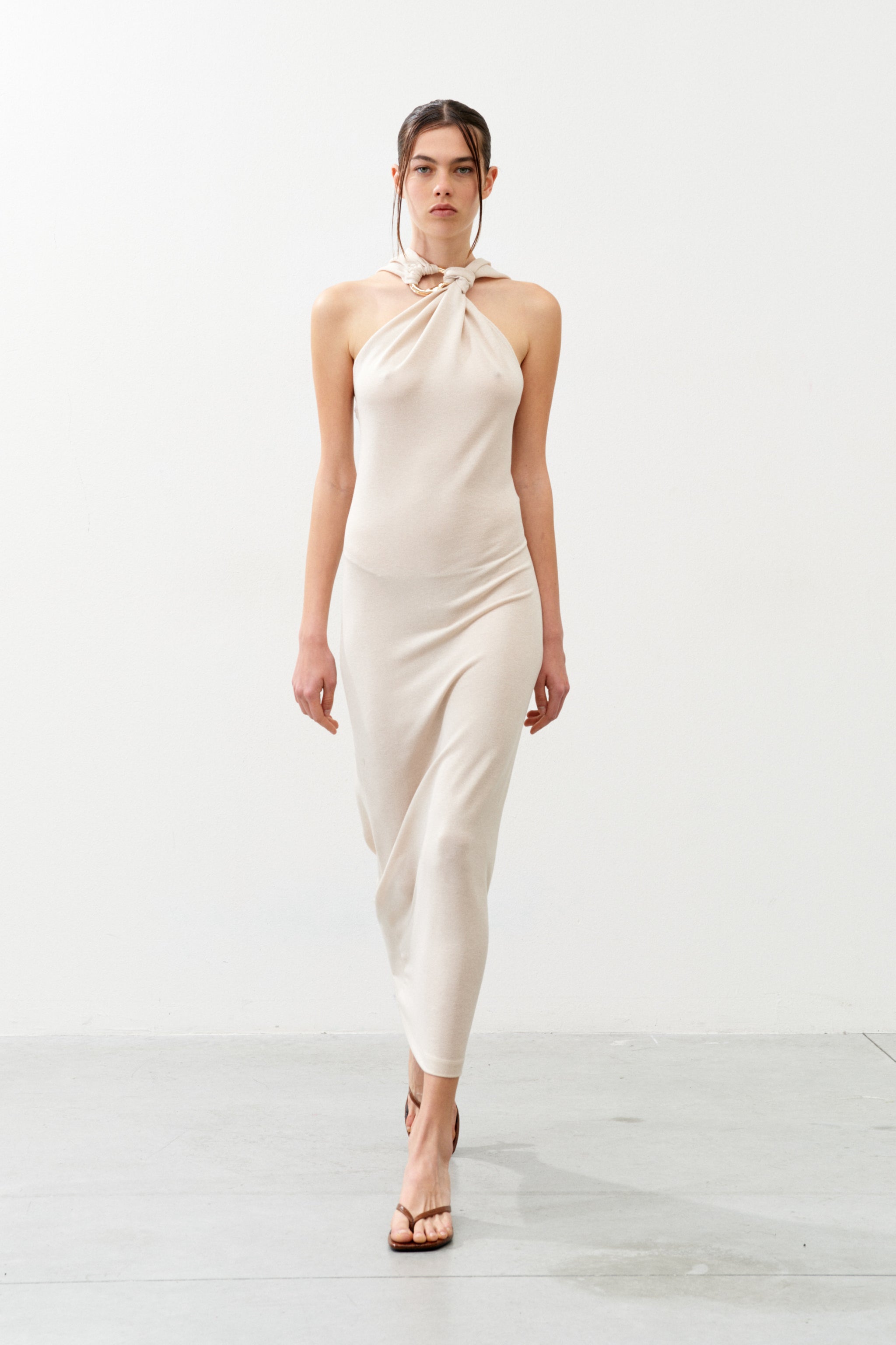 ARIA BEIGE Long Dress