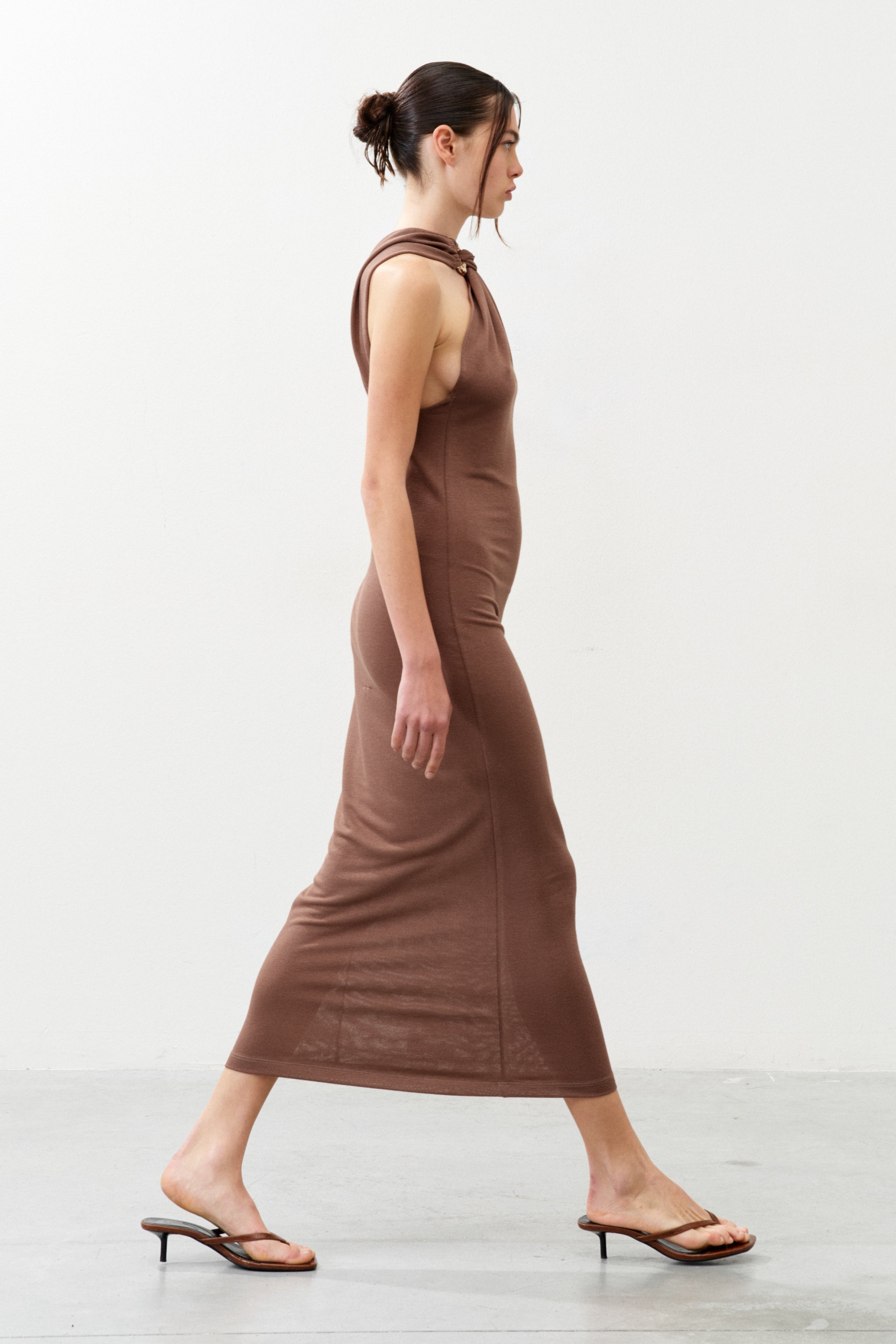 ARIA TAUPE Long Dress