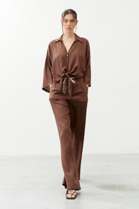 ALTAY BROWN Linen Shirt