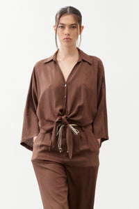 ALTAY BROWN Linen Shirt