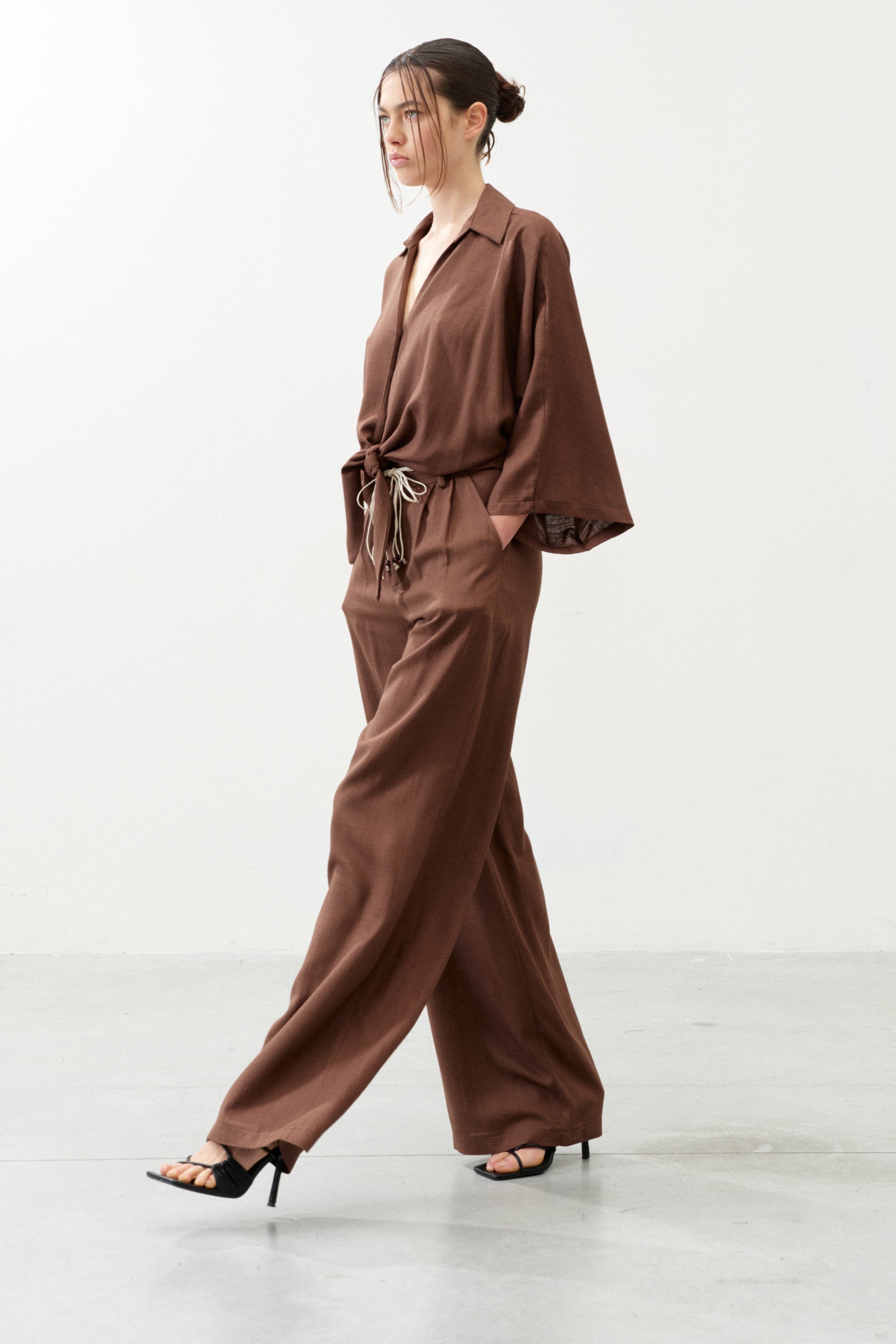 ALTAY BROWN Linen Shirt