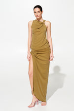 Load image into Gallery viewer, ODELIA CAMEL Long Skirt
