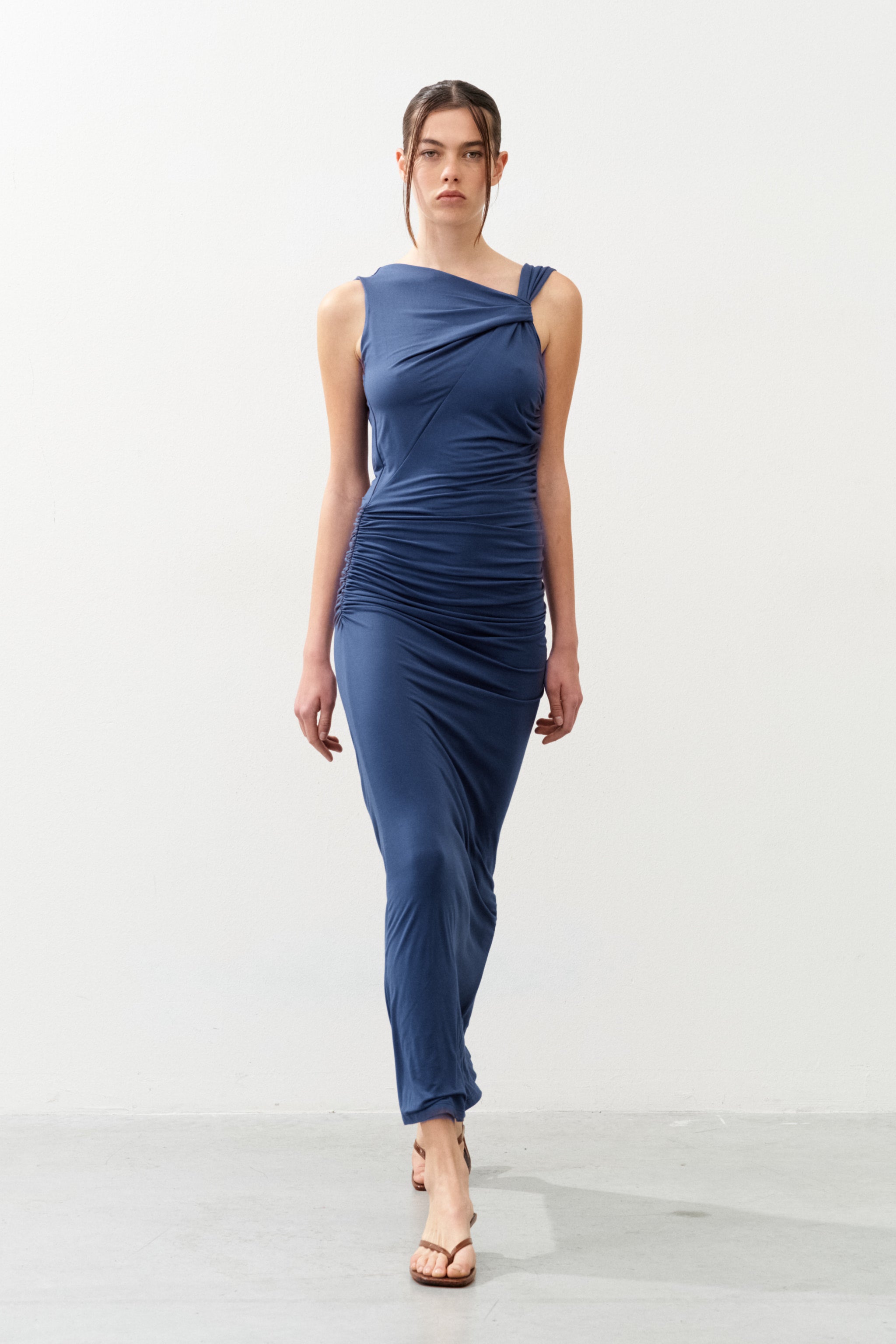 ROLANDE DENIM BLUE Long Dress