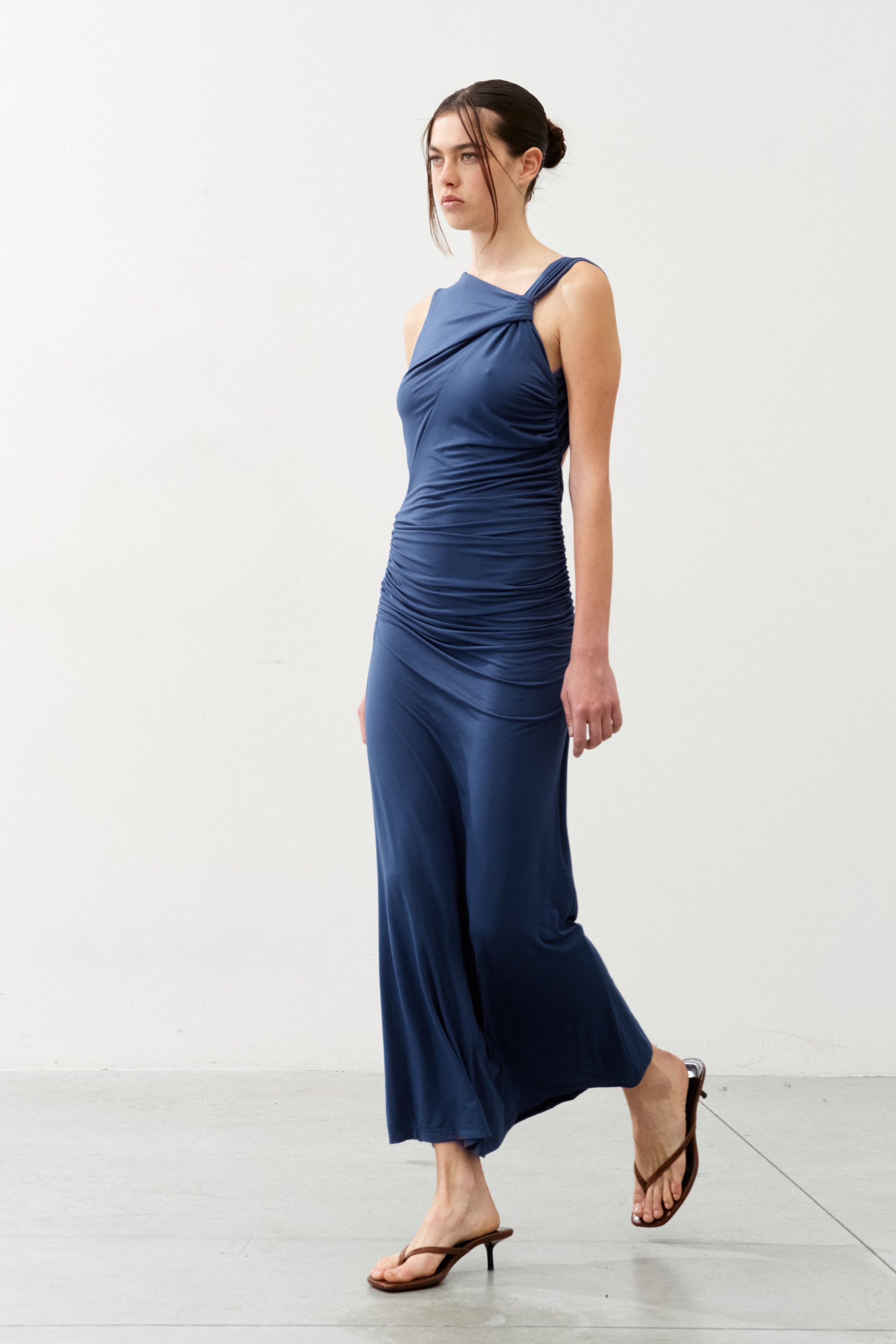 ROLANDE DENIM BLUE Long Dress
