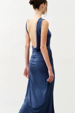 Load image into Gallery viewer, ROLANDE DENIM BLUE Long Dress
