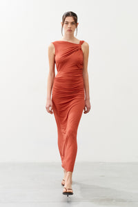 ROLANDE RED CLAY Long Dress