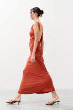 Load image into Gallery viewer, ROLANDE RED CLAY Long Dress
