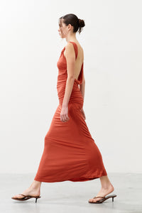 ROLANDE RED CLAY Long Dress
