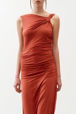 Load image into Gallery viewer, ROLANDE RED CLAY Long Dress
