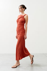 ROLANDE RED CLAY Long Dress