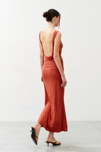 ROLANDE RED CLAY Long Dress